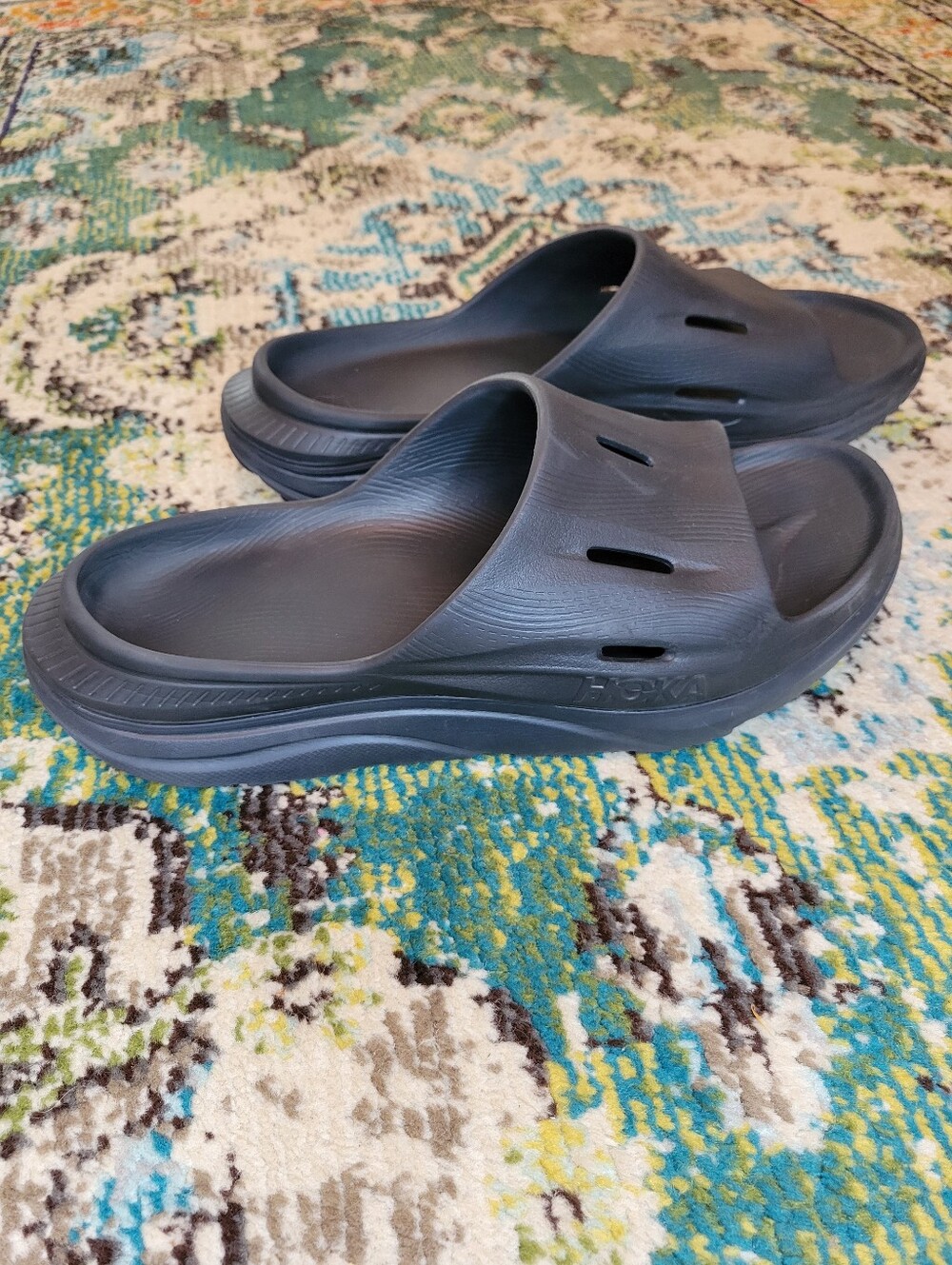 HOKA Ora Recovery Slide 3 Black Slip On Sandals, Size Mens 12